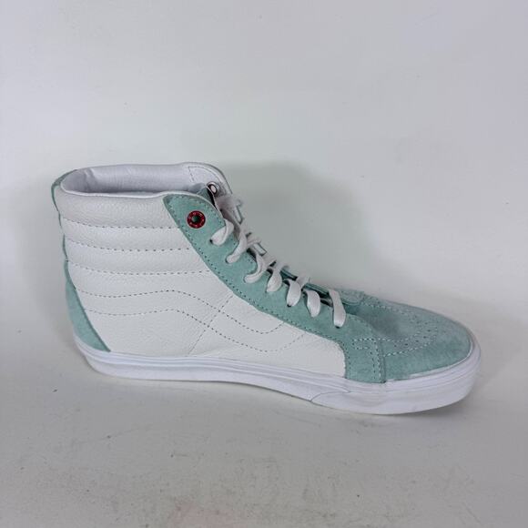Vans Sk8-Hi Reissue Chicago Edition Athletic Sneakers Womens 9.5 Aqua White - Picture 3 of 11